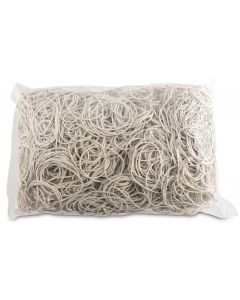 Elastice pentru bani, 1.5mm grosime, D 50mm, 60% cauciuc, 1000g/punga, Office Products -culoare alba