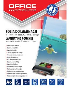 Folie pentru laminare, A6 100 microni 100buc/top Office Products