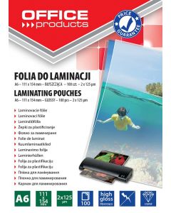 Folie pentru laminare, A6 125 microni 100buc/top Office Products