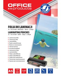 Folie pentru laminare,   A5  80 microni 100buc/top Office Products