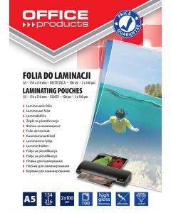 Folie pentru laminare, A5 100 microni 100buc/top Office Products