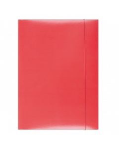 Mapa din carton plastifiat cu elastic, 300gsm, Office Products - rosu