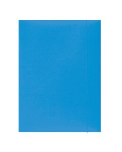 Mapa din carton plastifiat cu elastic, 300gsm, Office Products - bleu