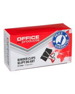 Clip hartie 25mm, 12buc/cutie, Office Products - negru