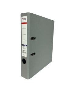 Biblioraft A4, plastifiat PP/PP, margine metalica, 50 mm, Optima Premium - gri