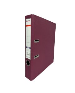 Biblioraft A4, plastifiat PP/PP, margine metalica, 50 mm, Optima Premium - visiniu