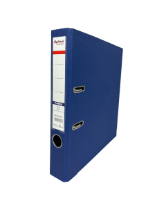 Biblioraft A4, plastifiat PP/PP, margine metalica, 50 mm, Optima Premium - bleumarin
