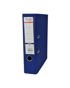 Biblioraft A4, plastifiat PP/PP, margine metalica, 75 mm, Optima Premium - bleumarin