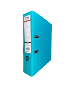 Biblioraft A4, plastifiat PP/PP, margine metalica, 75 mm, Optima Premium - turcoaz