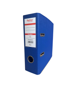 Biblioraft A5, plastifiat PP/PP, 75 mm, Optima Premium - albastru