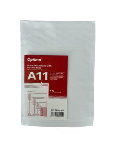Plic antisoc A11, 120x175mm - ext., 100x165mm - int., lipire siliconica, 10 buc/set, Optima - alb