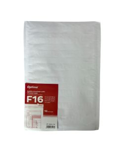 Plic antisoc F16, 240x350mm - ext., 220x340mm - int., lipire siliconica, 10 buc/set, Optima - alb