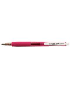 Pix cu gel PENAC Inketti, rubber grip, 0.5mm, corp roz transparent - scriere roz