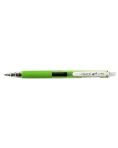 Pix cu gel PENAC Inketti, rubber grip, 0.5mm, corp verde lime transparent - scriere verde lime