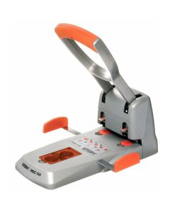 Perforator de mare capacitate Rapid Supreme HDC 150, 2 perforatii, 150 coli, metalic, cutie, arginti