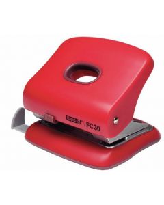 Perforator plastic Rapid FC30, 30 de coli, cutie, rosu