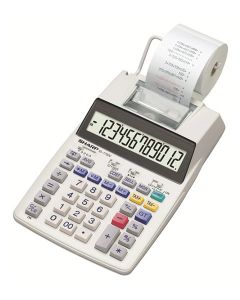 Calculator cu banda, 12 digits, 230 x 150 x 52 mm, SHARP EL-1750V - alb