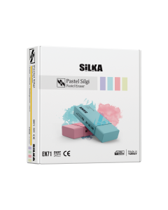 Radiera pentru creion, 59.5x22x11mm, PVC-free, nu lasa reziduuri, SILKA Pastel - culori asortate