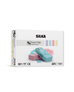 Radiera pentru creion, 44x22x13.5mm, PVC-free, nu lasa reziduuri, SILKA Pastel - culori asortate