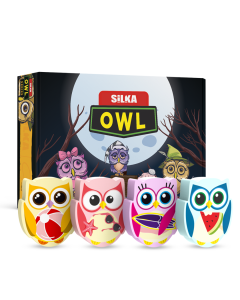Display radiere pt creion, nu lasa reziduuri, 36buc/display, SILKA Owl-forma bufnita, design asortat