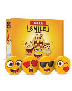 Display radiere pt creion, nu lasa reziduuri, 36buc/display, SILKA Smile-forma rotunda, design asortat