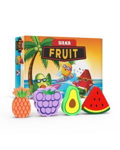 Display radiere pt creion, nu lasa reziduuri, 36buc/display, SILKA Fruit - design fructe