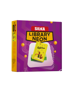 Display radiere pt creion, nu lasa reziduuri, 36buc/display, SILKA Library Neon - design carti de joc