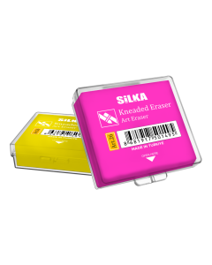 Radiera maleabila pt creion, 40x36x12mm, 100% cauciuc, nu lasa reziduuri, SILKA Kneaded Art-neon