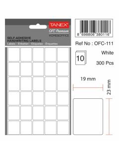 Etichete autoadezive albe, 19 x 23 mm, 320 buc/set, TANEX