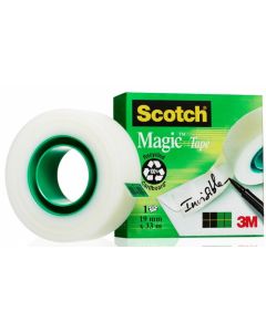 Banda adeziva transparent mata, invizibila la copiere, se rupe usor, 19mm x 33m, 3M - SCOTCH Magic