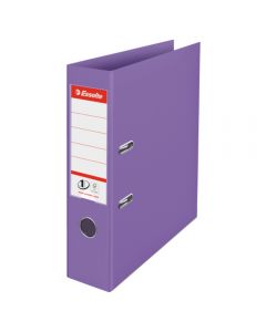 Biblioraft Esselte No.1 Power Colour Breeze, PP/PP, partial reciclat, FSC, A4, 75 mm, lavanda