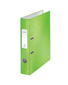 Biblioraft LEITZ 180 WOW, carton laminat, A4, 52 mm, verde