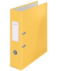 Biblioraft LEITZ 180° Cosy, carton laminat, A4, 80 mm, galben chihlimbar