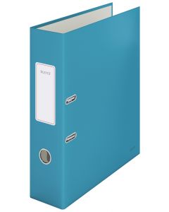 Biblioraft LEITZ 180° Cosy, carton laminat, A4, 80 mm, albastru celest