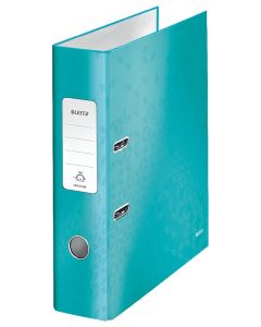 Biblioraft LEITZ 180 WOW, carton laminat, A4, 80 mm, turcoaz
