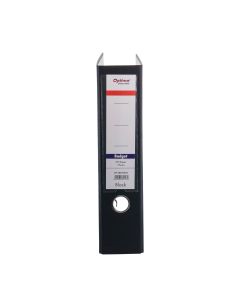 Biblioraft A4, plastifiat PVC/paper, margine metalica, 75 mm, Optima Budget - negru
