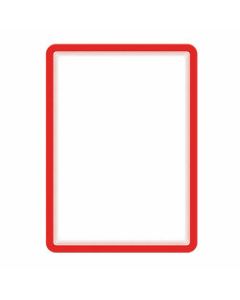Buzunar magnetic pentru documente A4, cu rama color, 2 buc/set, DJOIS - rama rosie
