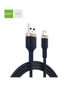 Cablu USB iPhone 5 / 6 / 7 Golf Data Sync Metal Braided 3A ALBASTRU GC-71i A0112768