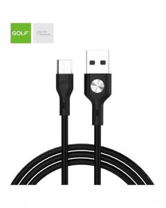 Cablu USB la micro USB Golf CD Leather 3A NEGRU GC-60m A0112759