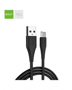 Cablu USB la USB tip C Golf Flying Fish Fast Cable 3A NEGRU GC-64t A0112778