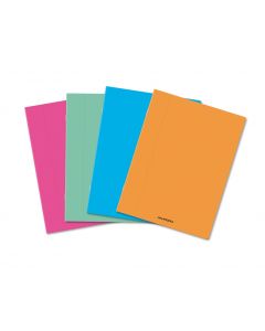 Caiet A5, 36 file - 80g/mp, liniat stanga, coperta PP transparent color, AURORA - matematica