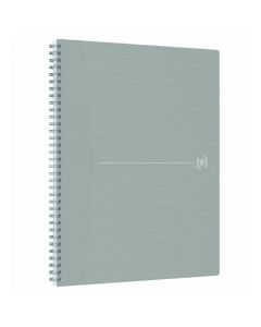 Caiet cu spirala A4+, OXFORD Origins, 70 file-90g/mp, Scribzee, coperta PP - dictando - gri deschis