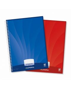 Caiet cu spirala, A4, 50 file - 90g/mp, coperti carton lucios, AURORA Mano - matematica