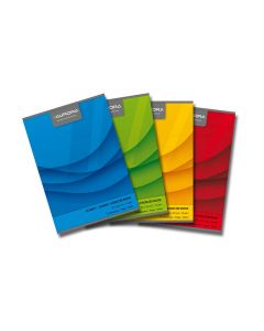 Caiet A4, 60 file - 70g/mp, liniat stanga, coperta carton color, AURORA Office - dictando