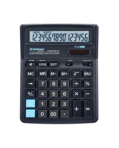 Calculator de birou, 16 digits, 193 x 143 x 38 mm, Donau Tech DT4161 - negru