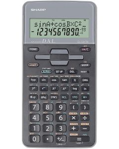 Calculator stiintific, 10 digits, 273 functii, 161x80x15mm, dual power, SHARP EL-531THGR-negru/gri