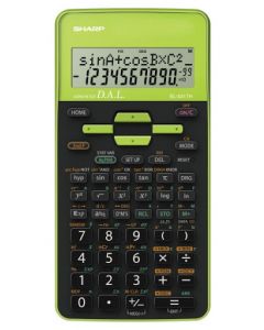 Calculator stiintific, 10 digits, 273 functii, 161x80x15mm, dual power, SHARP EL-531THBGR-negru/verd