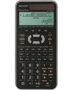 Calculator stiintific, 16 digits, 640 functii, 166x80x15 mm, dual power, SHARP EL-W506XSL-negru/argi