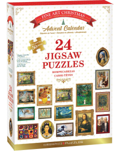 Calendar de Advent Picturi Celebre, 24 puzzle-uri, 50 piese
