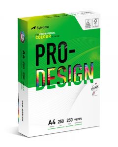 Carton A4, satinat, Pro-Design, clasa A++, 250 gr./mp, 250 coli/top - alb